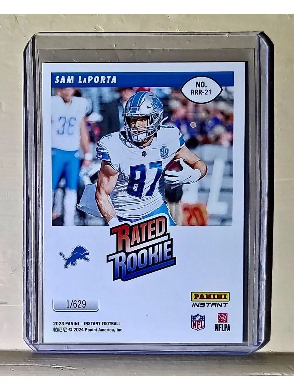 Sam LaPorta 2023 Panini NFL Rated Rookie Retro #21 Football Card Lions 1/629